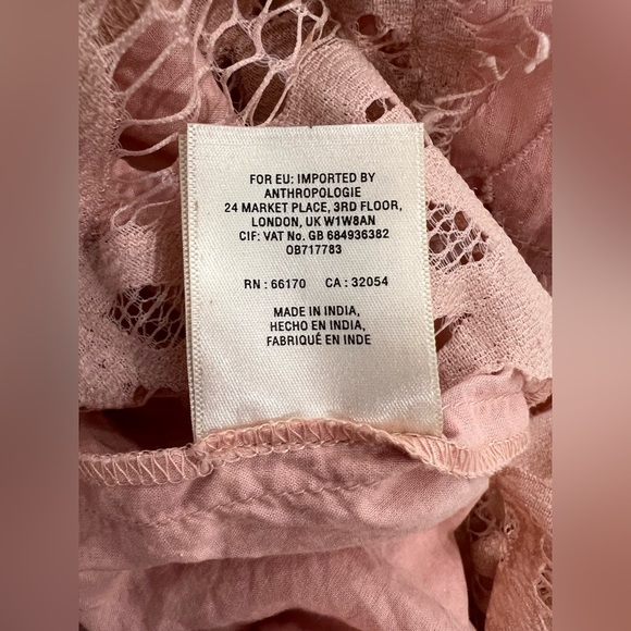 Maeve Pink Azia Lace Anthropologie Midi Dress - Picture 9 of 9